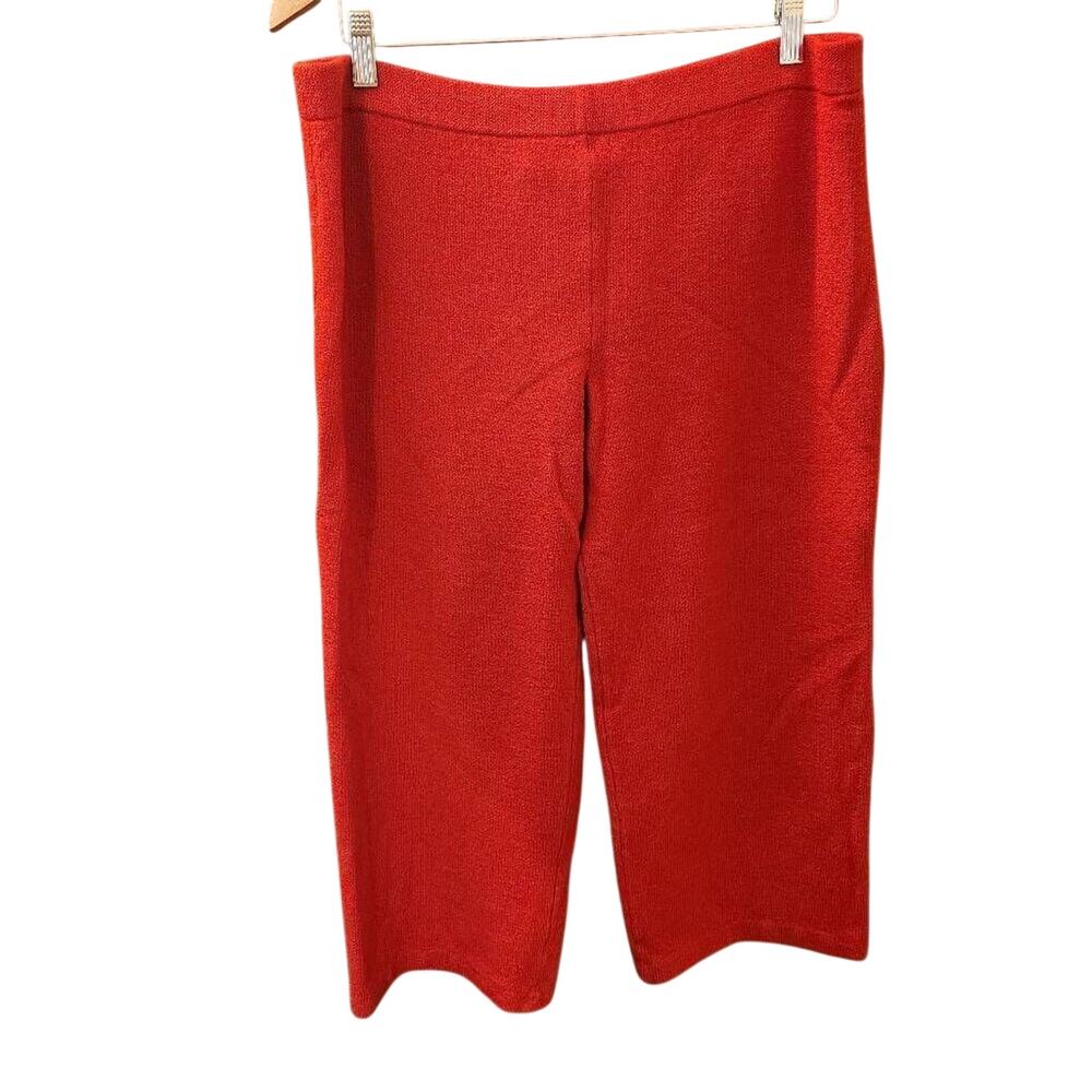 St. John Collection Santana Knit Cropped Pull-On Pants - Fits Large / 12